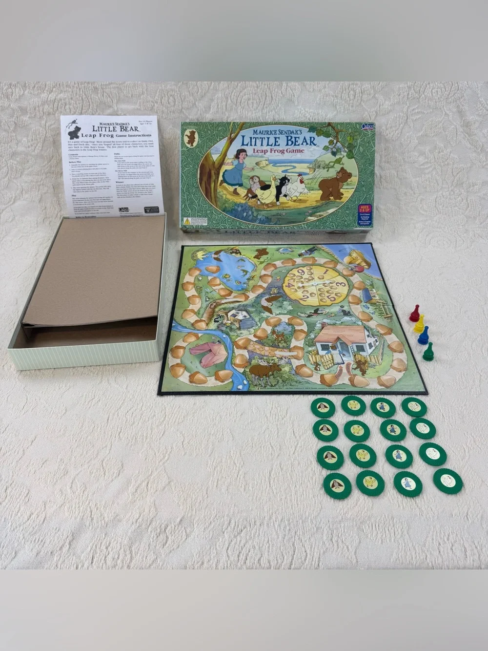 Vintage 1999 Maurice Sendak Little Bear Leap Frog Game Complete Board Game